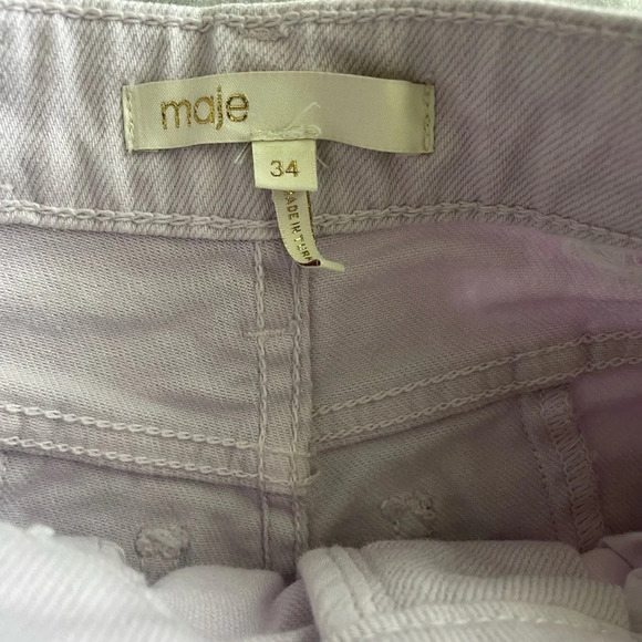 Maje Perry Purple Straight Leg High Rise Jeans Size 25 - Picture 6 of 8